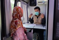 Warga antusias ikut pemeriksaan kesehatan gratis dilaksanakan PT Timah Tbk. Foto: Humas Timah