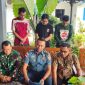 Palaksa Lanal TBK, Mayor Laut (KH) P. Panjaitan menyampaikan keterangan pers terkait penangkapan tiga WNI terindikasi pelaku Perompakan. Foto: Istimewa