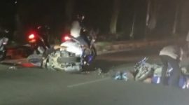 Tangkapan layar video kecelakaan di Jalan Raja Oesman, Kelurahan Kapling. Foto: Istimewa