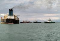 Kapal MT Liberty Kandas di Perairan Pulau Asam. Foto: Istimewa