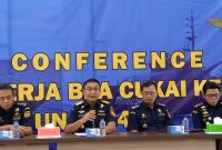 Kakanwil DJBC Khusus Kepri Priyono Triatmaja merilis Capaian Kinerja tahun 2023. Foto: KepriHeadline.id