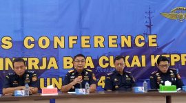 Kakanwil DJBC Khusus Kepri Priyono Triatmaja merilis Capaian Kinerja tahun 2023. Foto: KepriHeadline.id