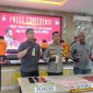 Kapolres Karimun AKBP Fadli Agus merilis pengungkapan kasus Sabu seberat 1,2 Kilogram di wilayah Karimun. Foto: KepriHeadline.id