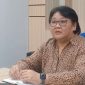 Direktur Utama RSUD Muhammad Sani, dr Rosdiana Lazuardi memberikan keterangan resmi terkait pegawainya yang tewas gantung diri, Sabtu, 20 Januari 2023 kemarin. Foto: KepriHeadline.id