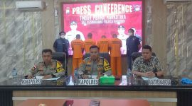 Kapolres Karimun AKBP Fadli Agus pimpin pengungkapan kasus narkotika di wilayah Karimun. Foto: KepriHeadline.id 