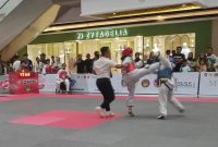 Salah satu penampilan atlet muda Karimun dalam Kejuaraan Bigak Taekwondo Open Tournamen 2024 di Kota Batam, 12-14 Januari 2024.