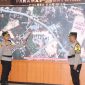 Kapolres Karimun AKBP Fadli Agus pimpin simulasi penanganan demo kepada personil Dalmas. Foto: Humas Polres Karimun