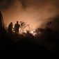 Petugas melakukan upaya pemadaman di salah satu lahan yang terbakar Minggu, 25 Februari 2024 malam. Foto: Dokumen Damkar untuk KepriHeadline.id 