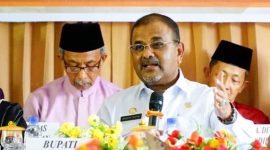 Bupati Karimun Aunur Rafiq ketika menghadiri Pembukaan Musrembang Kecamatan Belat. Foto: Prokopim Kabupaten Karimun