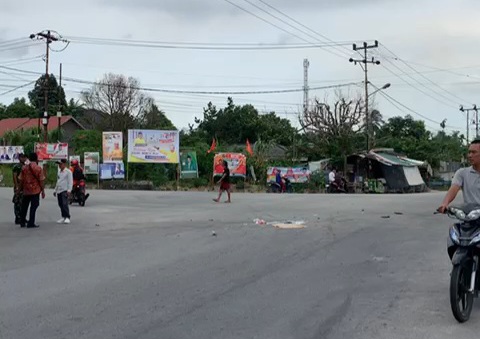 Tangkapan layar video sesaat setelah kecelakaan lalu lintas di simpang mutiara. Foto: tangkapan layar video