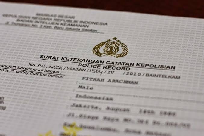 Surat Keterangan Catatan Kepolisian (SKCK). Foto: istimewa/google.com