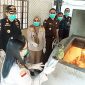 Petugas memusnahkan barang-barang hasik sitaan dari penumpang dengan menggunakan mesin Incenerator. Foto: rc/kepriheadline.id