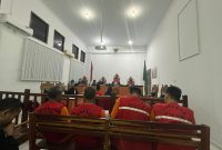 Proses sidang di Ruang Persidangan Pengadilan Negeri Karimun. Foto: Istimewa