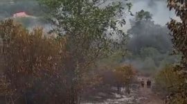 Suasana pasca kebakaran di kawasan Hutan di Desa Pongkar. (Foto: Rc/KepriHeadline.id)