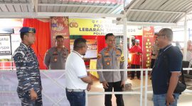 Kapolres Karimun AKBP Fadli Agus meninjau langsung proses pengamanan di Pos Pelayanan dan Pos Terpada di wilayah Hukum Polres Karimun. (FOTO: Hms/ PolresKarimun)