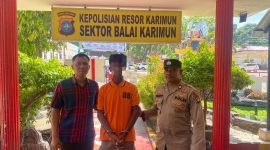 MDA, Pemuda 21 Tahun diringkus aparat kepolisian usai mencuri sepeda motor milik warga di Teluk Air. (FOTO: Dokumen Polisi/KepriHeadline.id)