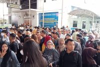 Suasana arus balik di Pelabuhan Tanjungbalai Karimun. (FOTO: Istimewa/KepriHeadline.id)