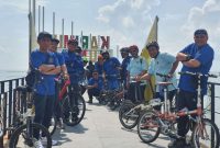 Peserta Gowes Syiar MTQH ke-X Provinsi Kepri di Kabupaten Karimun. (FOTO: ricky/kepriheadline.id)