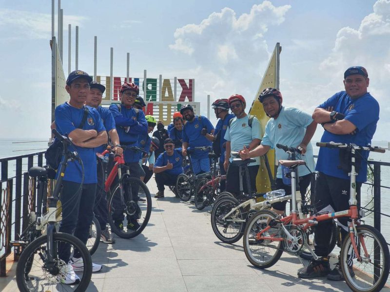 Peserta Gowes Syiar MTQH ke-X Provinsi Kepri di Kabupaten Karimun. (FOTO: ricky/kepriheadline.id)