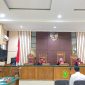 Majelis Hakim Pengadilan Tipidkor Tanjungpinang menggelar Sidang Perkara Dugaan Korupsi Dana Hibah KONI Karimun. (Foto: JPU Karimun untuk KepriHeadline.id)