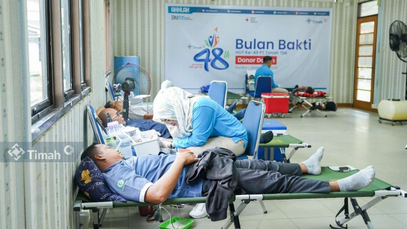 Kegiatan Donor Darah Bulan Bakti PT Timah di Wilasi Kundur. (Foto: Humas PT Timah)