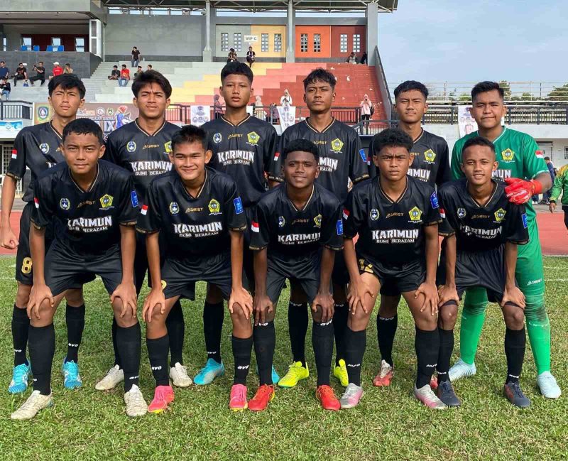 Tim kesebelasan sepakbola Karimun berhasil maju ke semifinal Popda Kepri 2024. (Foto: istimewa)