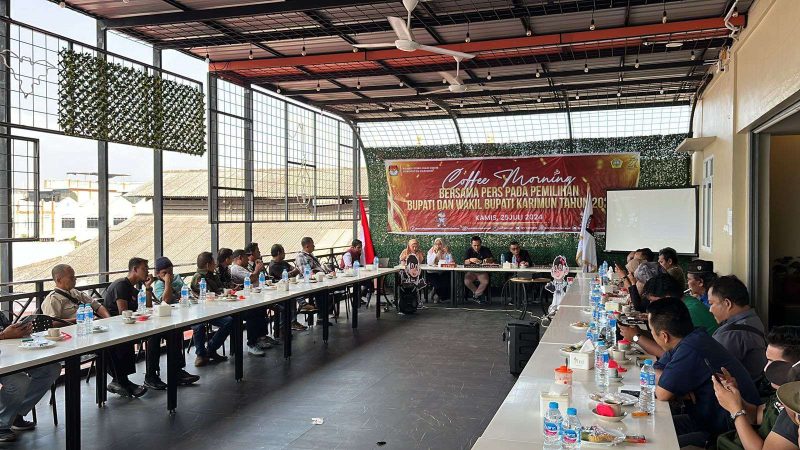 KPU Karimun menggelar Coffee Morning bersama Insan Pers se-Kabupaten Karimun. (Foto: ricky/kepriheadline.id)