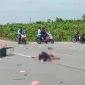 Truk tabrak pengendara sepeda motor di simpang tiga Pelabuhan Roro, Parit Rempak, Kelurahan Sei Raya. (Foto: istimewa)