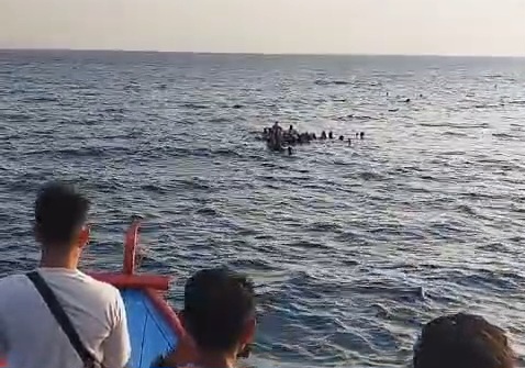 Tangkapan layar video amatir warga