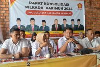 Ketua Bapillu Gerindra Karimun menyampaikan Sikap Gerindra soal isu koalisi PKB dan PKS. (Foto: ricky/kepriheadline.id)