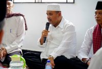 Aunur Rafiq ketika menghadiri peresmian gedung PKKS di Telaga Riau, Kelurahan Sungai Lakam Timur, Minggu 4 Agustus 2024. (Foto: Istimewa)