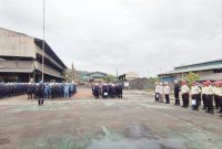 Pelaksanaan Apel dan Inspeksi Bersama di halaman Kantor Pabrik Peleburan dan Pemurnian, Jumat (16/8/2024). (Foto: Istimewa)
