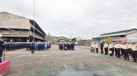Pelaksanaan Apel dan Inspeksi Bersama di halaman Kantor Pabrik Peleburan dan Pemurnian, Jumat (16/8/2024). (Foto: Istimewa)