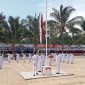 Pengibaran bendera merah putih oleh anghota Paskibra Tingkat Kecamatan Selat Gelam. (Foto: Istimewa)