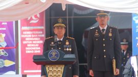 Kepala Kantor Wilayah Hukum dan HAM Kepulauan Riau I Nyoman Gede Surya Mataram pimpin Upacara Peringatan Hari Pengayoman Kemenkumham di Tanjungpinang. (Foto: Humas Imigrasi Karimun)
