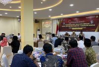KPU Karimun menggelar Sosialisasi Tahapan Pilkada 2024 di Hotel Alisan, Kecamatan Tebing. (Foto: ricky/kepriheadline.id)