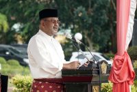 Bupati Rafiq Pimpin Upacara Hari Jadi HUT ke-22 Provinsi Kepri. Foto: Derran/Diskominfo Karimun