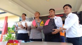 Wakapolres Karimun Kompol Herie Pramono merilis pengungkapan sabu di Karimun. Foto: ricky/kepriheadline.id