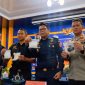 KPPBC TMP B merilis pengungkapan penyeludupan sabu dari malaysia seberat 140 gram. Foto: Ricky/kepriheadline.id