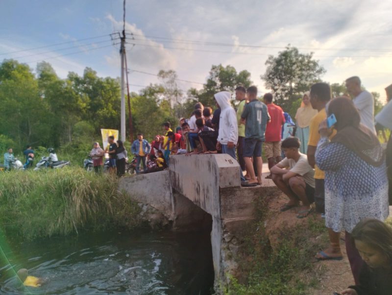 Lokasi kejadian anak tenggelam di Jalan Fajar Baru Kelurahan Tanjungbatu Kota, Kecamatan Kundur. Foto: istimewa