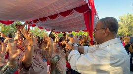 Cagub Kepri Nomor Urut 2 Aunur Rafiq menggelar kampanye di Bukit Tembak. Foto: Istimewa
