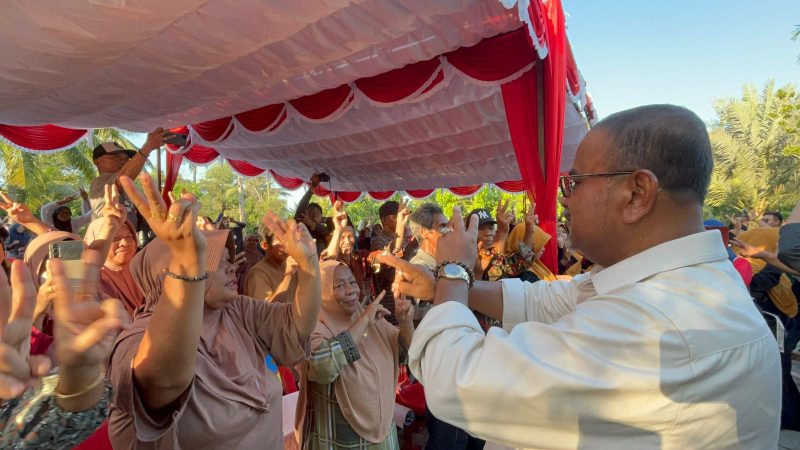 Cagub Kepri Nomor Urut 2 Aunur Rafiq menggelar kampanye di Bukit Tembak. Foto: Istimewa