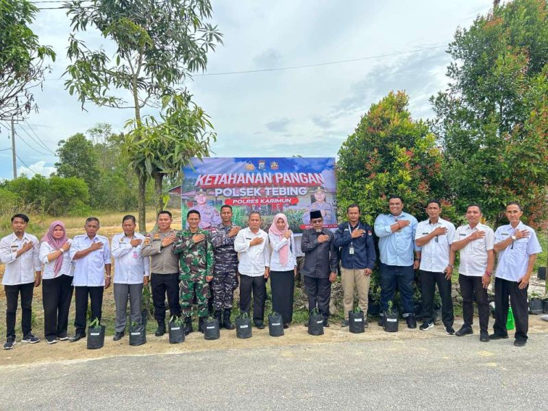 Dukung Ketahanan Pangan, Polsek Tebing Launching Gugus Tugas Polri. Foto: Dokumen Polisi