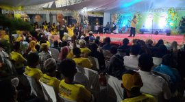 Pasangan Firman-Ery melaksanakan kampanye akbar di Telaga Harapan, Sei Lakam Barat. Foto: ricky/kepriheadline.id 