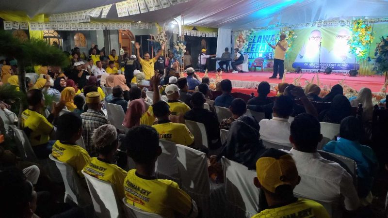 Pasangan Firman-Ery melaksanakan kampanye akbar di Telaga Harapan, Sei Lakam Barat. Foto: ricky/kepriheadline.id 