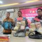 Polres Karimun merilis pengungkapan upaya penggagalan penyeludupan sabu seberat 11,6 kilogram. Foto: ricky/kepriheadline.id