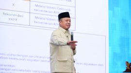 Menteri Agraria dan Tata Ruang/Kepala Badan Pertanahan Nasional (ATR/BPN), Nusron Wahid menjadi pembicara kunci dalam Rapat Kerja Nasional (Rakernas) Real Estat Indonesia (REI), di The Trans Luxury Hotel, Kota Bandung, Kamis, 5 Desember 2024. Foto: Biro Humas