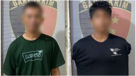Dua pelaku pencurian kabel milik PT Pelindo Persero Tbk. Foto: Dokumen Polisi/Istimewa