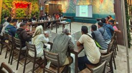 Kegiatan peluncuran Aplikasi Draiv Indonesia yang dilaksanakan di Calisto Cafe Kota Tanjungpinang. Foto: dokumen/istimewa