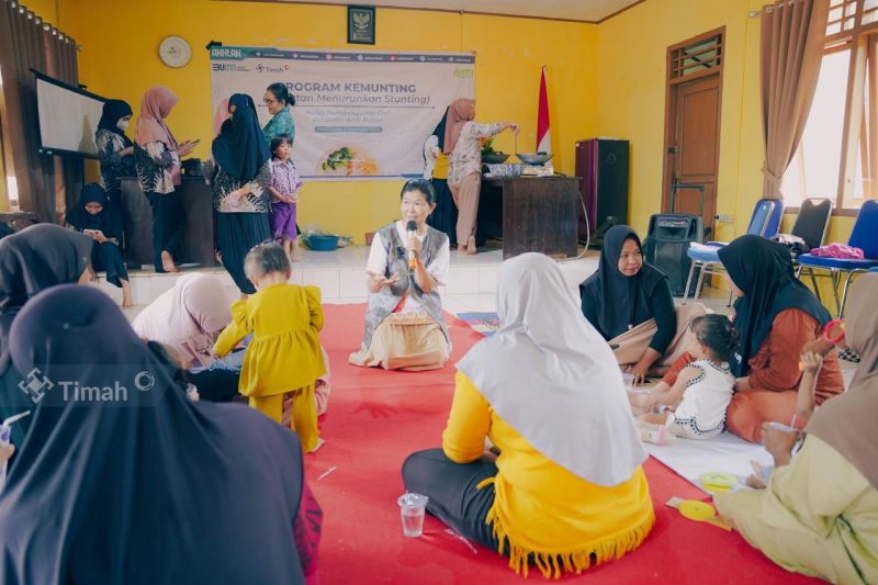 Bersama AIMI Babel, PT Timah Gelar Pembelajaran Gizi Untuk Warga Cupat untuk Cegah Stunting . Foto: Humas PT Timah